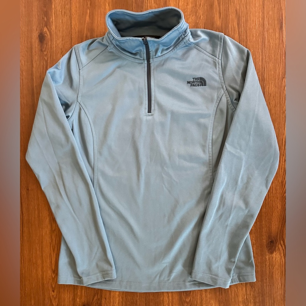 The North Face Women's Blue Tech Glacier Mock Neck 1/4 Zip Jacket